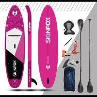 SKINFOX JELLY CARBON-SET (335x80x15)  4-TECH L-CORE SUP Paddelboard pink Pink Board,Bag,Pumpe,CARBON-Paddle,Leash,Kayak-Seat
